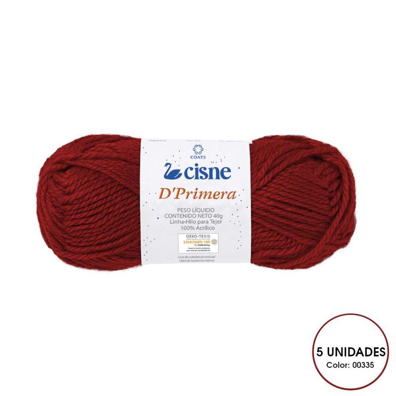 Kit 5 Novelo de Lã Tricô Crochê Cisne D'Primera 40g - COATS - Lãs